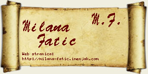 Milana Fatić vizit kartica